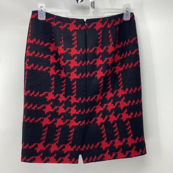 Talbots oversized hounds tooth print wool pencil skirt academia preppy classic - Picture 4 of 5